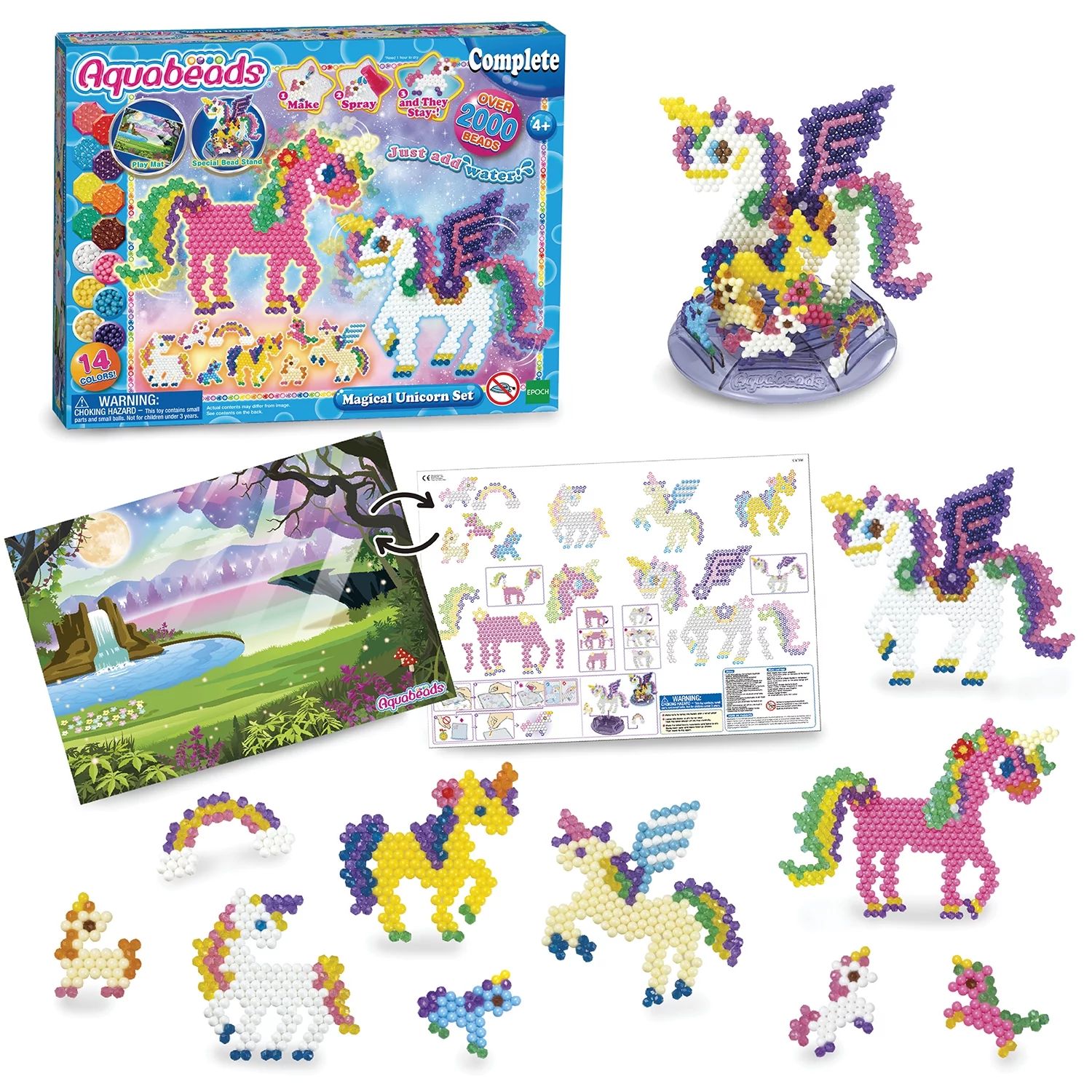 Aquabeads Magical Unicorn Set, Kids Crafts, Beads, Arts and Crafts, Complete Activity Kit, Ages 4... | Walmart (US)