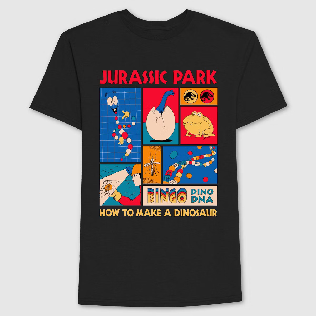 Boys' Jurassic Park Dino DNA Short Sleeve Graphic T-Shirt - Black | Target