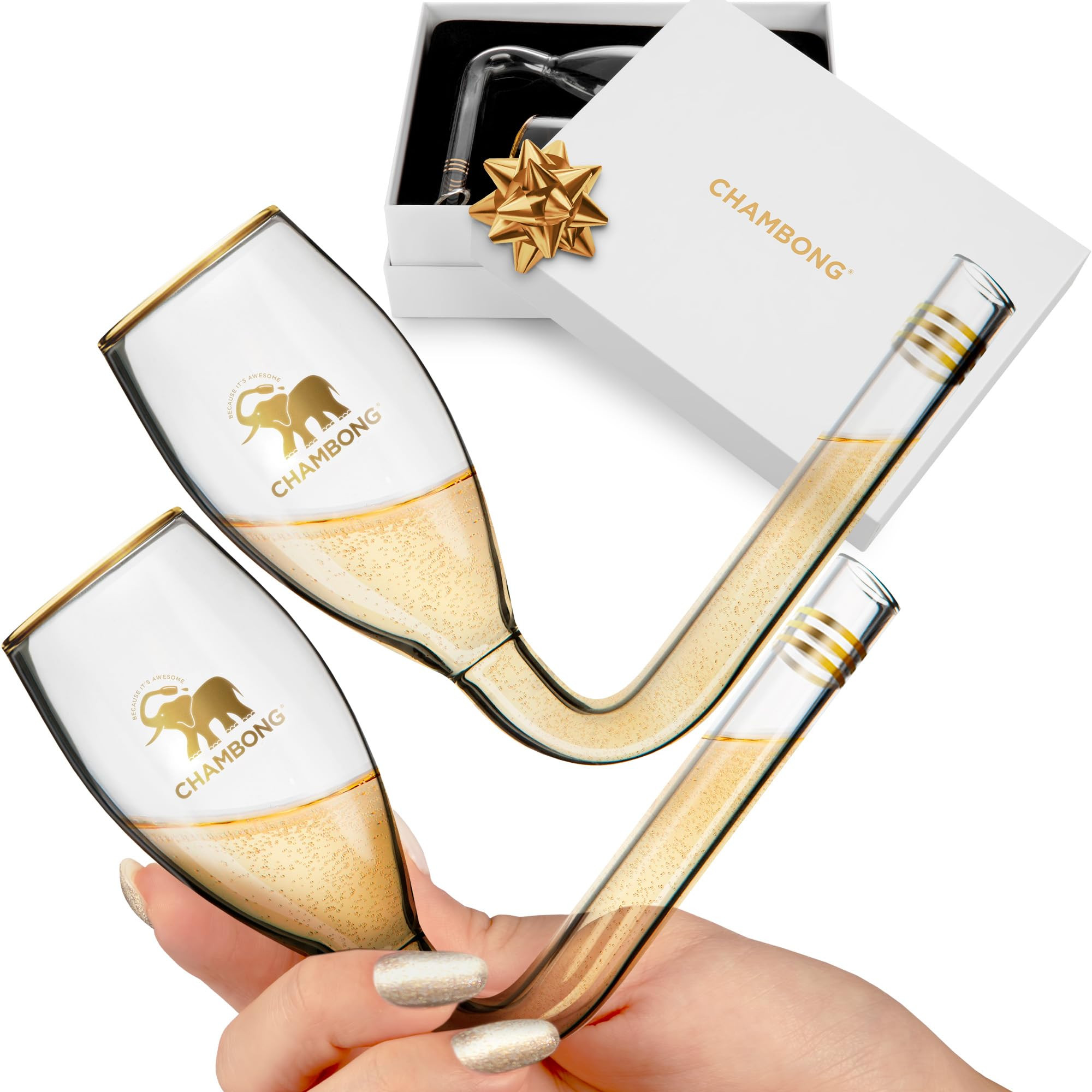 Chambong - Mini Party Champagne Flutes - Wedding Bachelorette Favors - Fun Birthday Gifts for Her... | Amazon (US)
