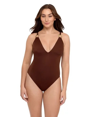 Sofia by Sofia Vergara Women's and Women's Plus Plunge One-Piece Swimsuit, Sizes XS-2X | Walmart (US)