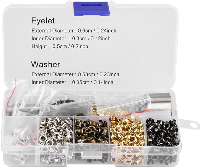 Metal Eyelet Grommet Set Shoes Belt Leather Hole Craft Clothes Accessories (3mm x 420pcs) | Amazon (US)
