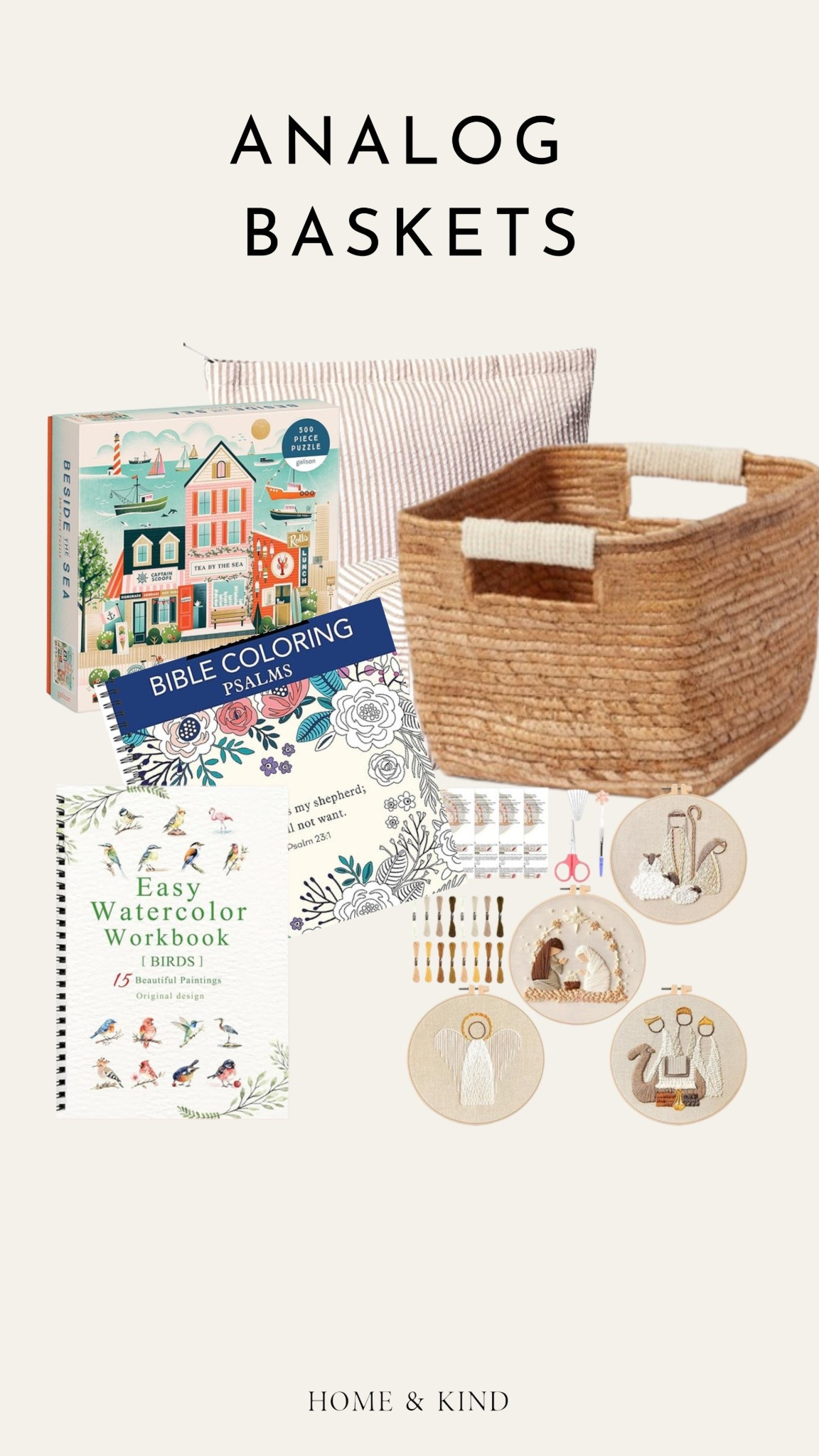 A couple weeks ago, I asked for simple, screen-free hobbies that help you unwind. Then, I took the answers and put together this analog basket. I love it for taking time to go screen free and take a breather. Let me know if you try it!

#LTKselfcare #LTKmomlife #LTKdayinmylife