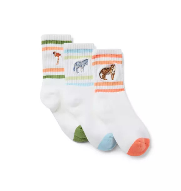 Animal Crew Sock 3-Pack | Janie and Jack