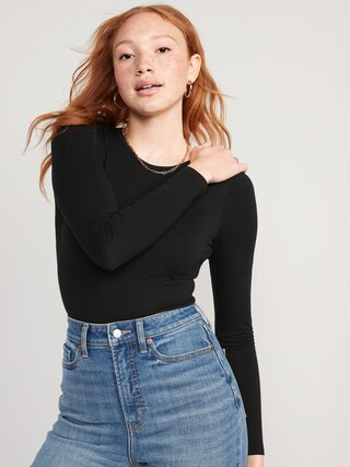 Long-Sleeve Jersey Bodysuit for Women | Old Navy (US)