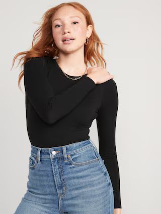 Long-Sleeve Jersey Bodysuit for Women | Old Navy (US)