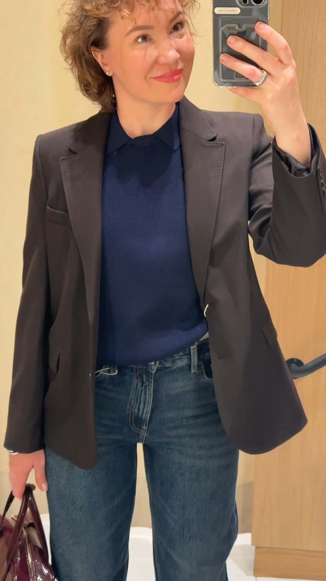 This is my go-to formula: a polished brown blazer and classic polo sweater meet comfortable straight-leg jeans. The leopard print sneakers are my secret for adding a fun, personal twist.
Perfect for a day at the office that ends at the movies.

#LTKworkwear #LTKstyletip #LTKover40 #LTKshoecrush 

#LTKootd #LTKFindsUnder100 #LTKvlog