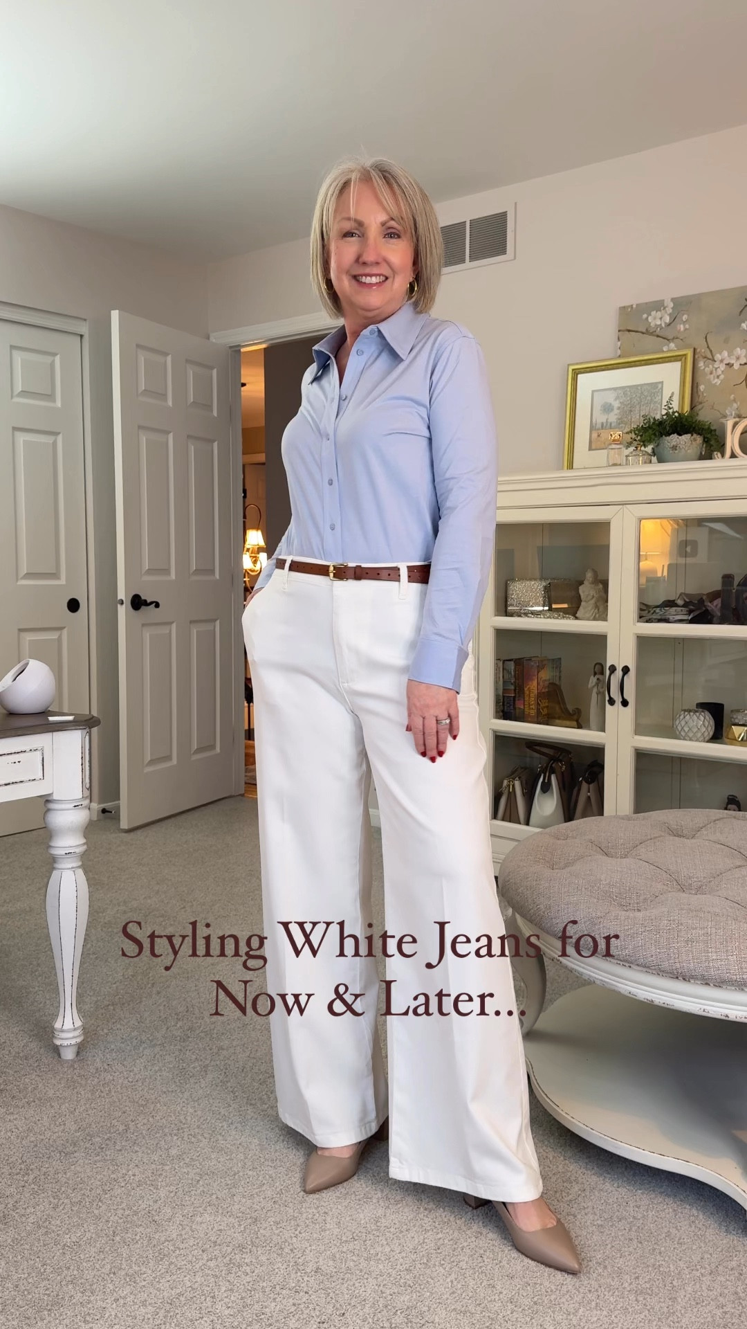Styling white jeans for early spring that you can wear now & later!✨💐 

#LTKOver40 #LTKSeasonal #LTKStyleTip