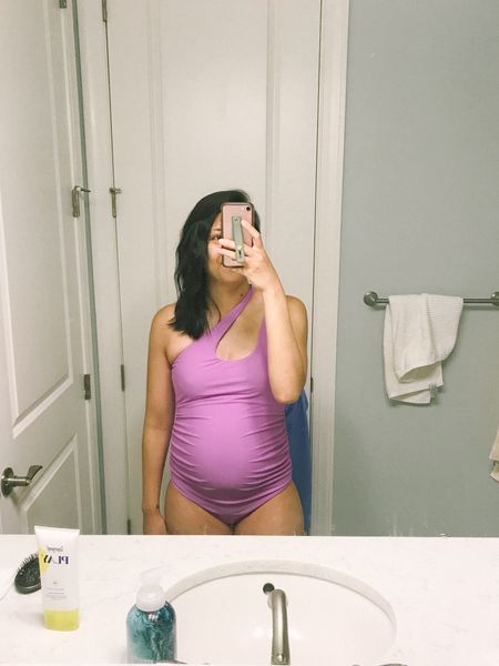 Maternity swimsuit under $50. This maternity one-piece swimsuit is only $38, comes in several colors. Fits true to size (get your usual size). I’m 23 weeks and fits perfectly with plenty of room for more bump growth! 
Affordable maternity swimsuit 


#LTKbump #LTKunder50 #LTKswim