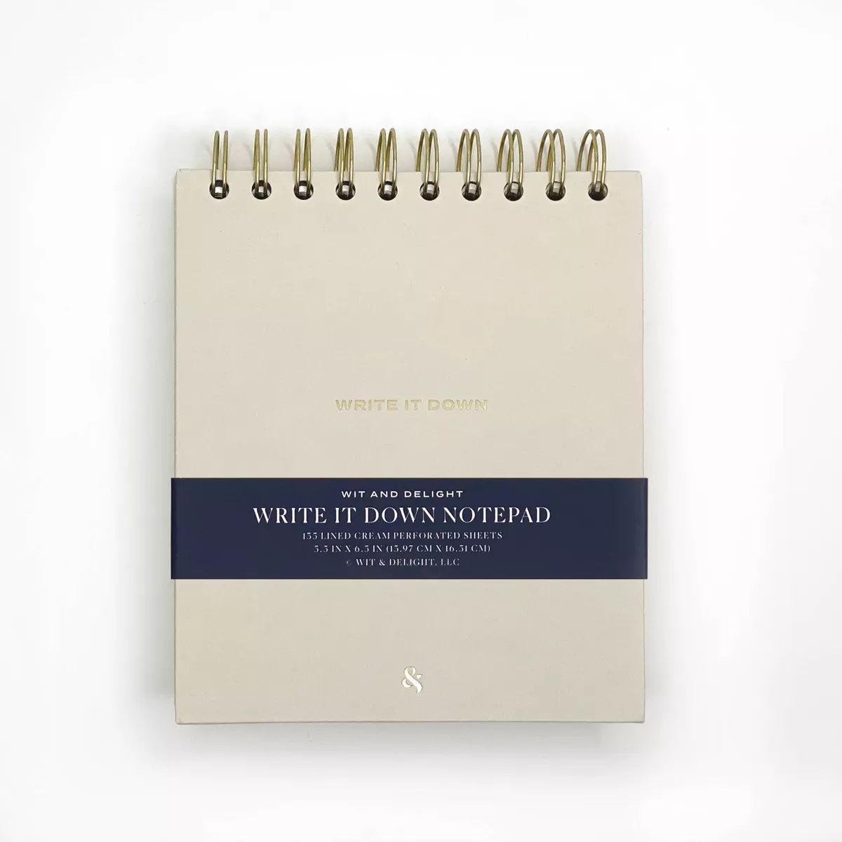 Desktop Ruled 1 Subject Spiral Notepad Write It Down Cream - Wit & Delight | Target