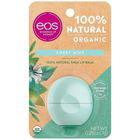 eos USDA Organic Lip Balm - Sweet Mint | Lip Care to Moisturize Dry Lips | 100% Natural and Glute... | Amazon (US)