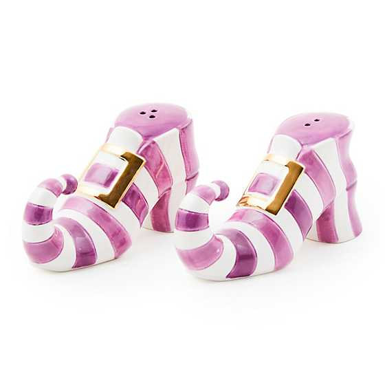 Witch's Purple Stripe Shoes Salt & Pepper Set | MacKenzie-Childs