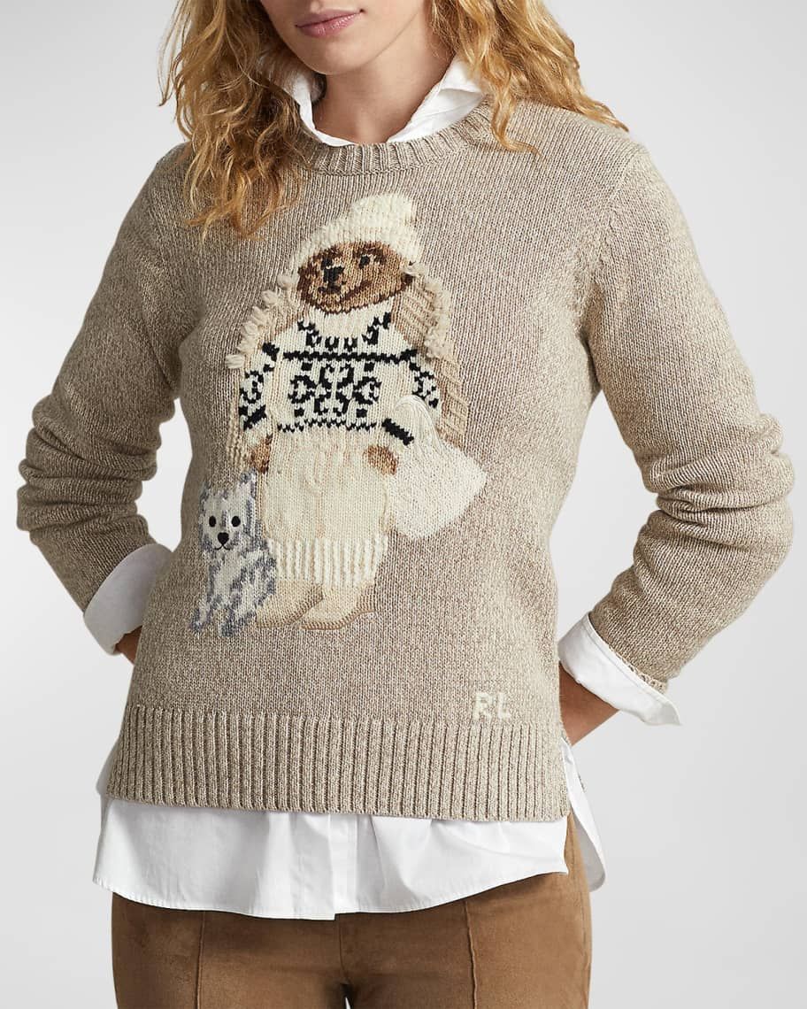 Polo Ralph Lauren Polo Bear Cotton-Blend Sweater | Neiman Marcus