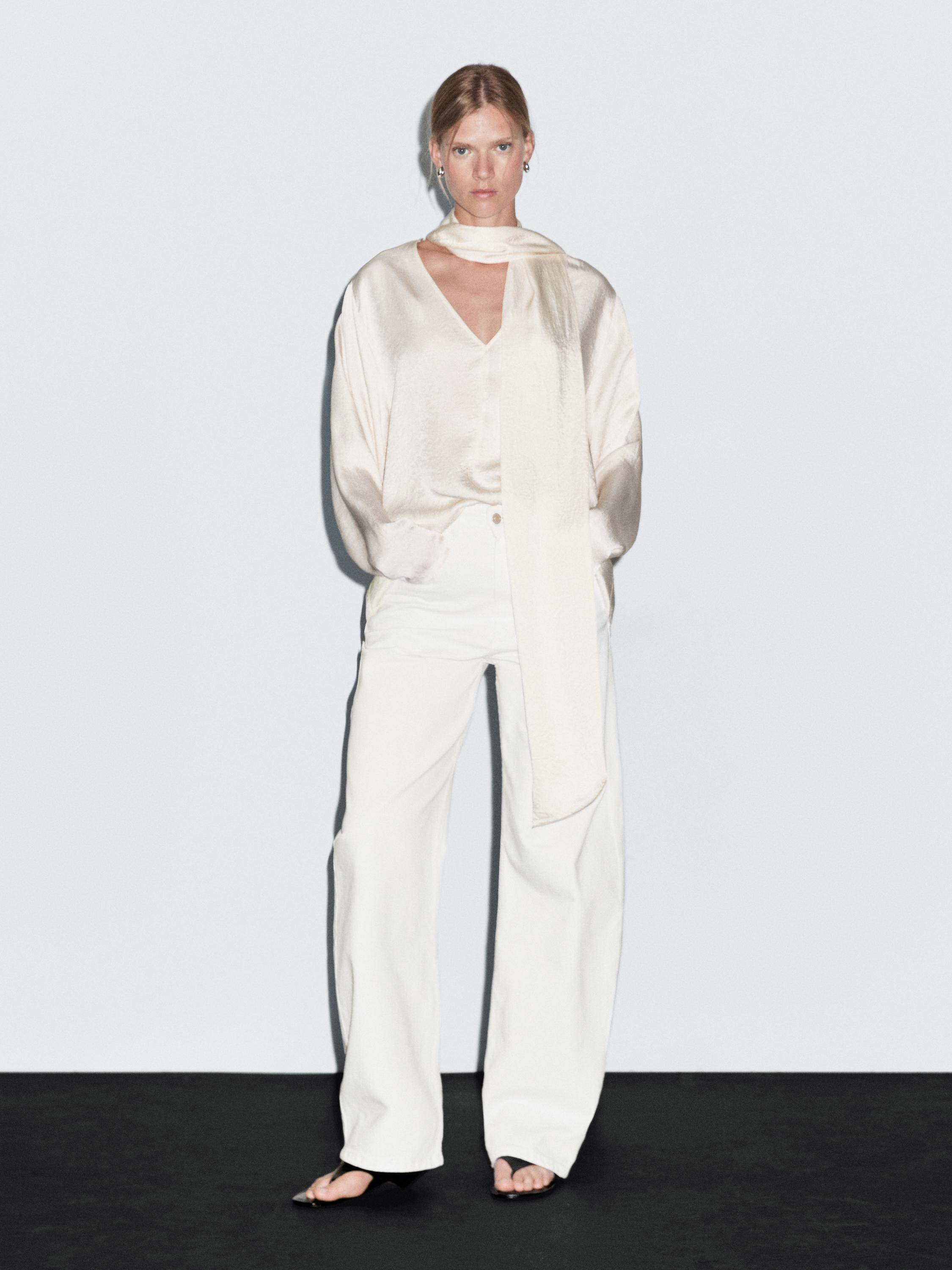 HIGH-WAIST BARREL FIT JEANS | Massimo Dutti UK