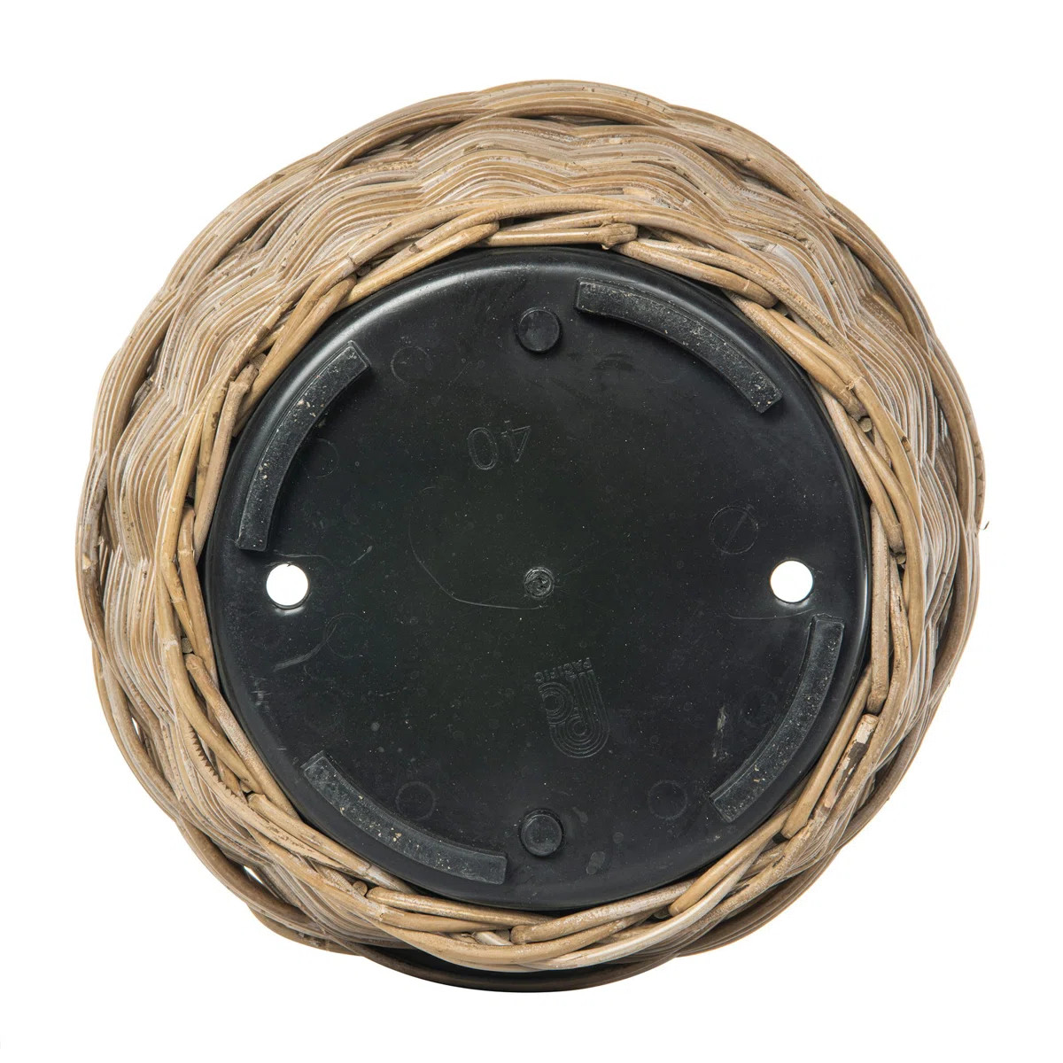 Rattan Kobo Conical Indoor & Outdoor Planter Basket with Plastic Pot, Small | Wayfair North America