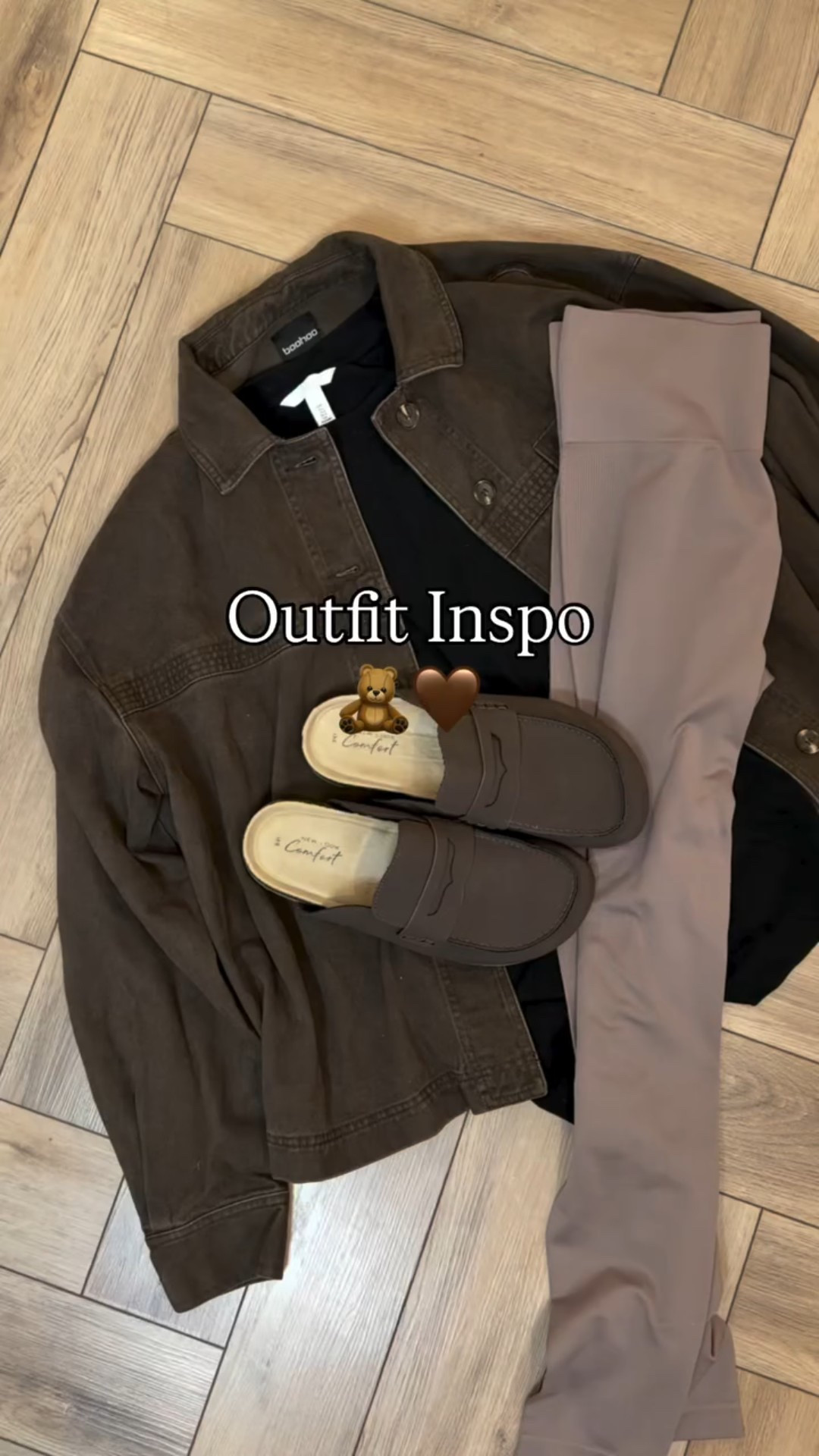 🧸🤎 today’s outfit inspo 

Jacket, shoes and tee will be linked in stories. Leggings are Primark 

#brownoutfit #over30style #over30sfashion #size16 #myoutfits

#LTKmidsize #LTKuk #LTKFashionMonth