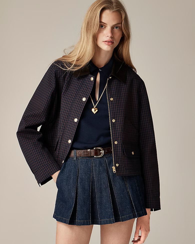 Short Barn Jacket™ in plaid | J. Crew US