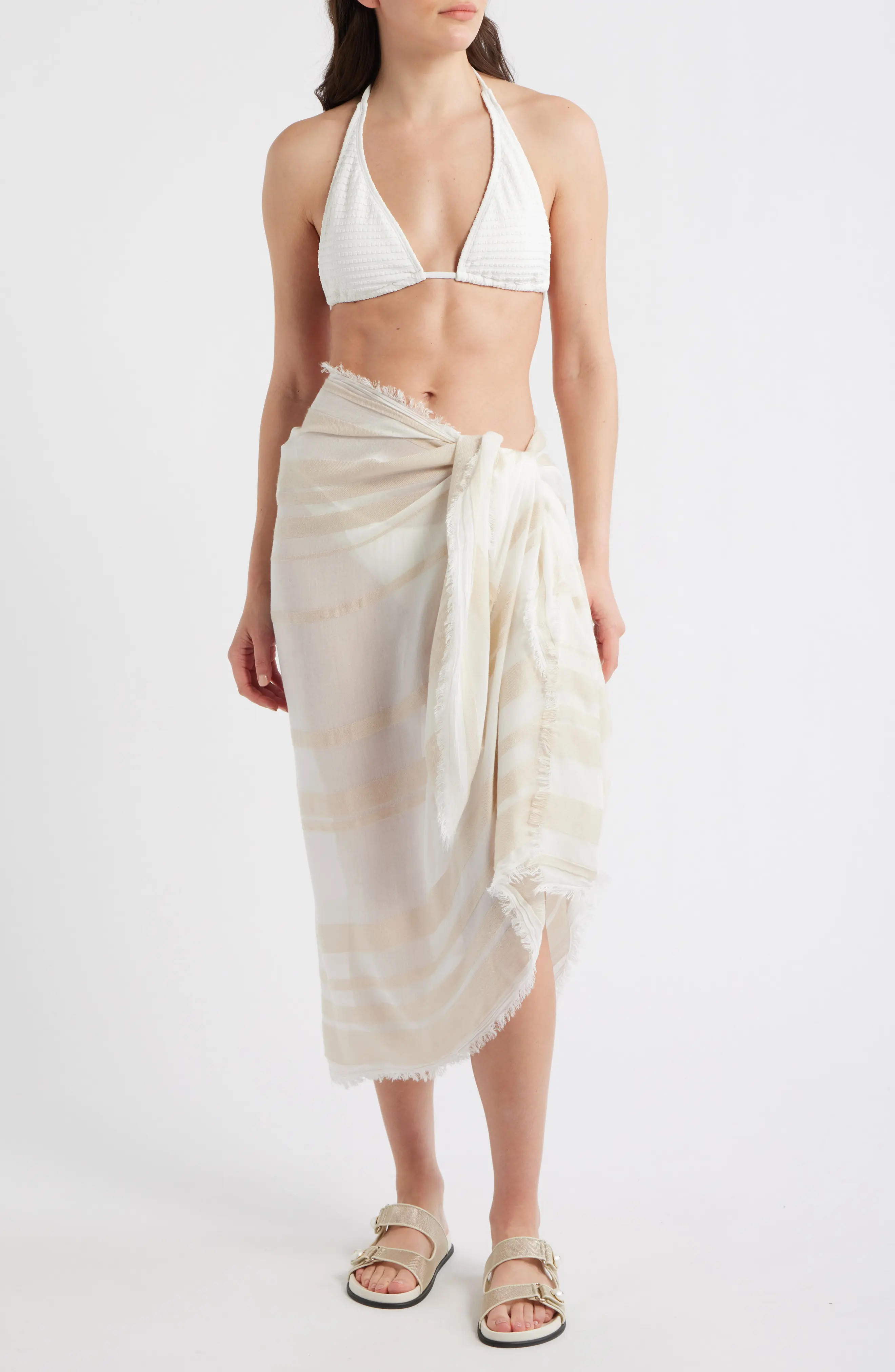 Sheer Stripe Pareo Wrap (Women) | Nordstrom | Nordstrom