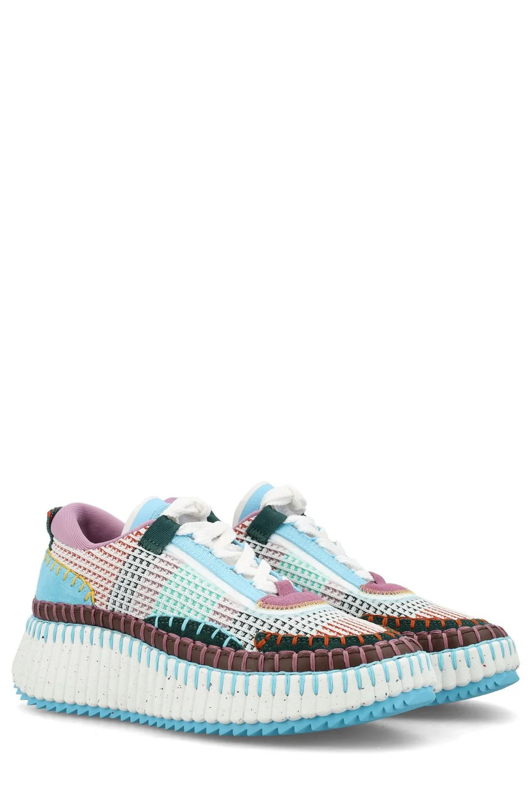 Chloé Nama Lace-Up Sneakers | Cettire Global