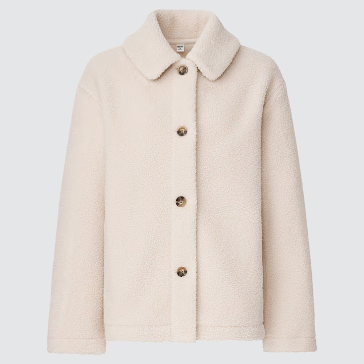 WOMEN PILE-LINED FLEECE SINGLE-BREASTED SHORT COAT | UNIQLO (US)