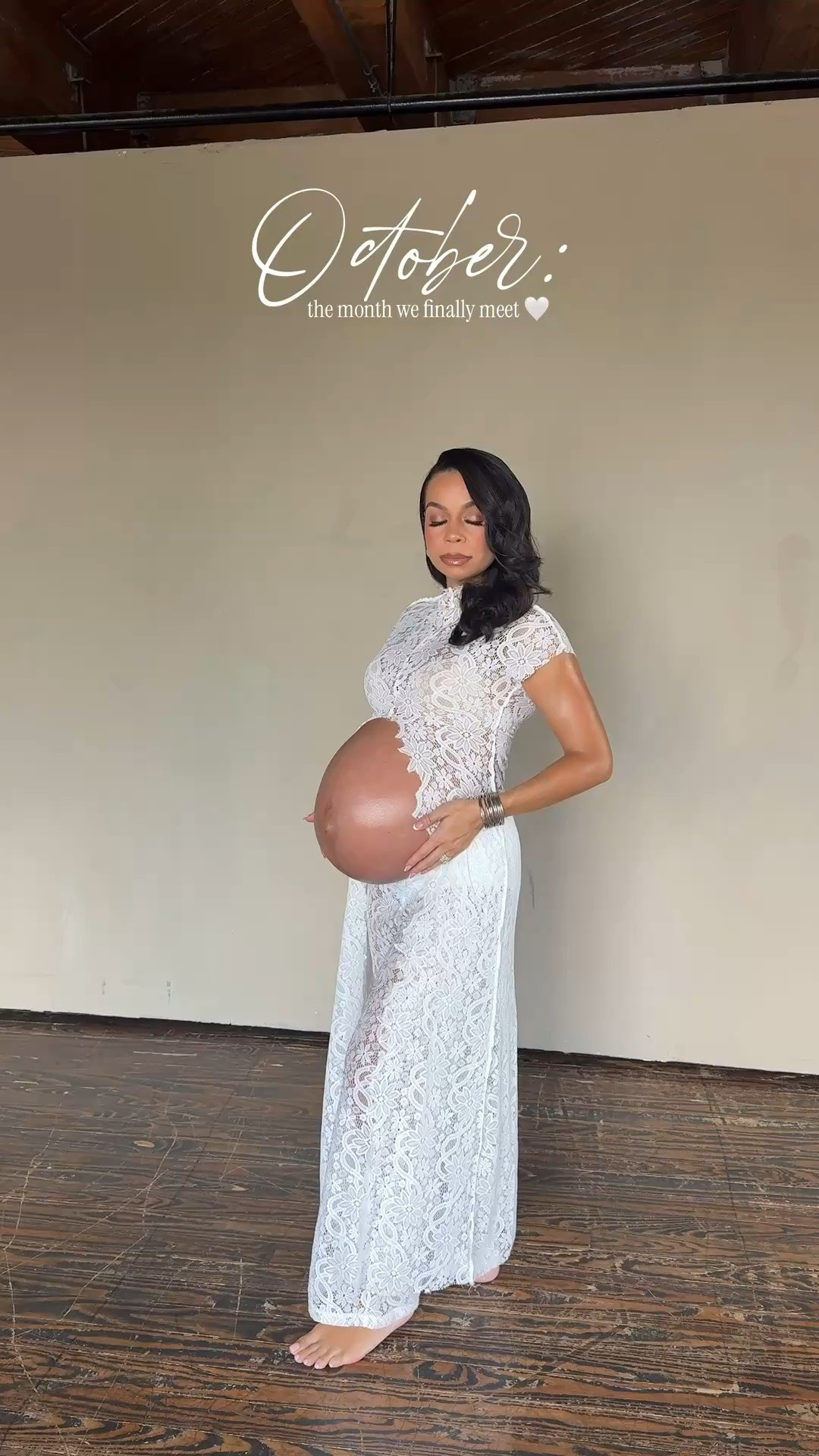 The most angelic mommy-to-be lace set under $60. Wearing a size S (non-maternity) and it comes in 3 colors 🤩

#LTKBaby #LTKBump #LTKmomlife