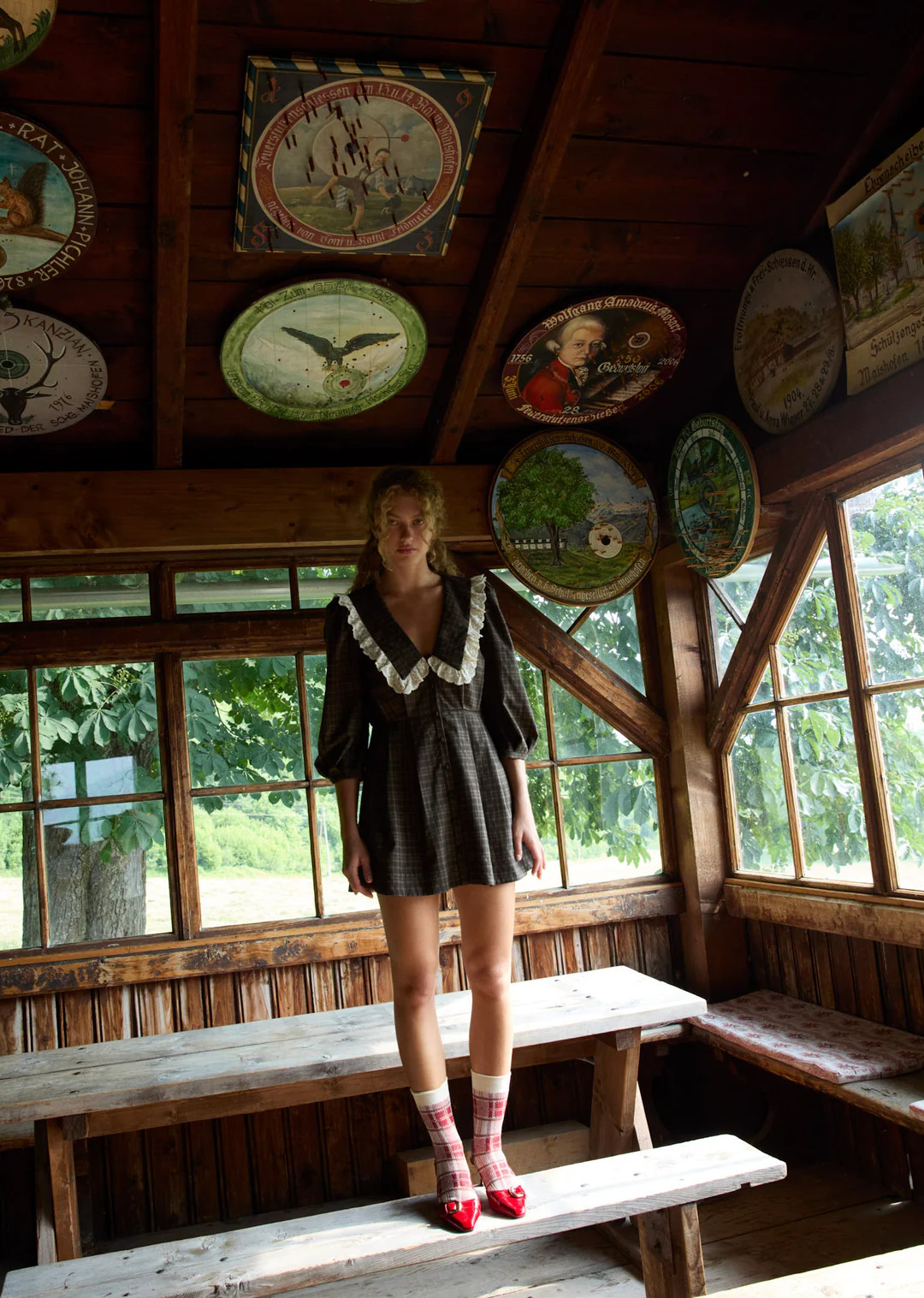 University Plaid Mini Dress | For Love & Lemons