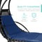 Hanging Curved Chaise Lounge Chair w/ Built-In Pillow, Removable Canopy | Best Choice Products 