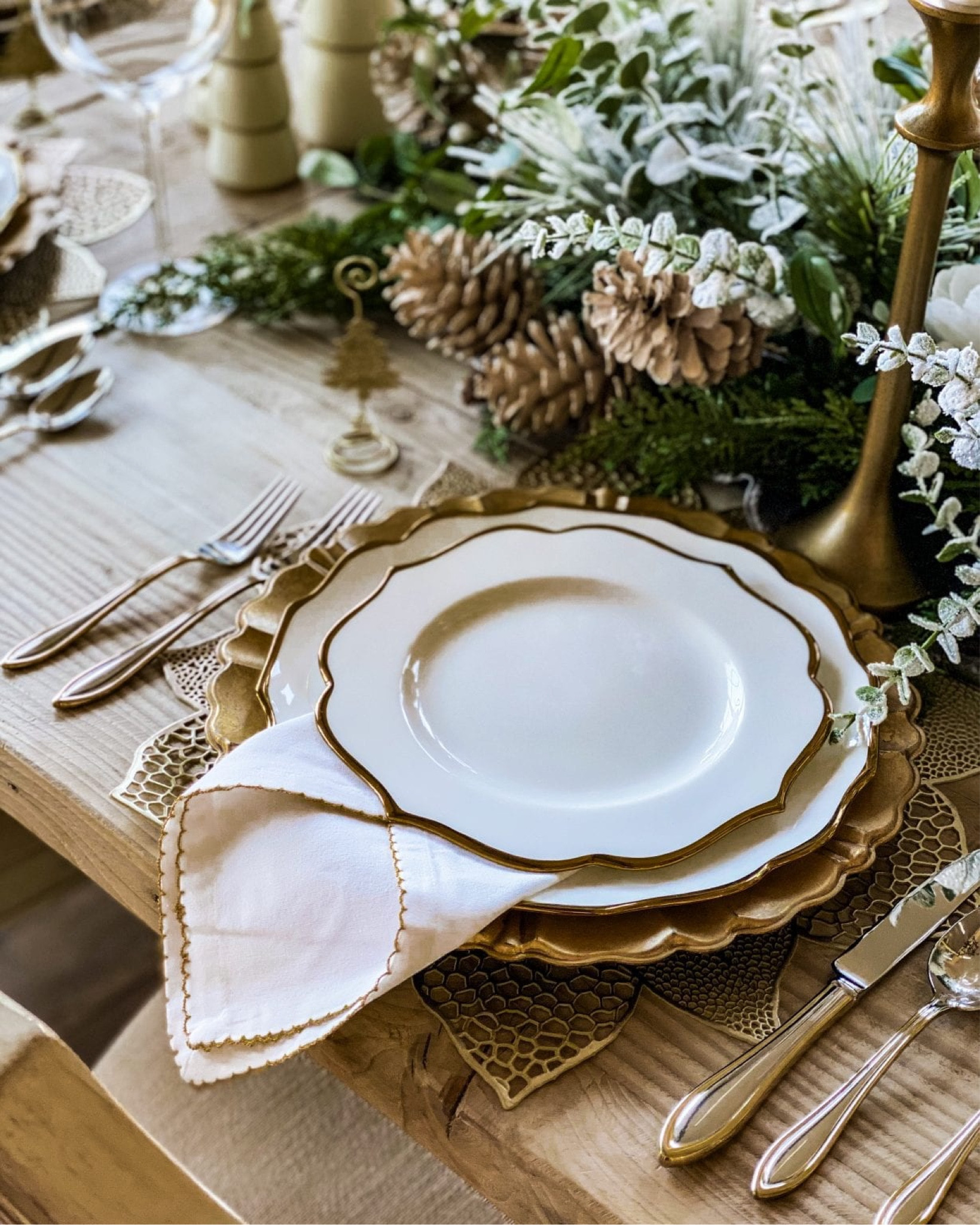 Sharing my Elegant Silver and Gold Christmas Tablescape with you! I’m sharing all the details of how I put this together on my blog.

#LTKSeasonal #LTKHoliday #LTKHome