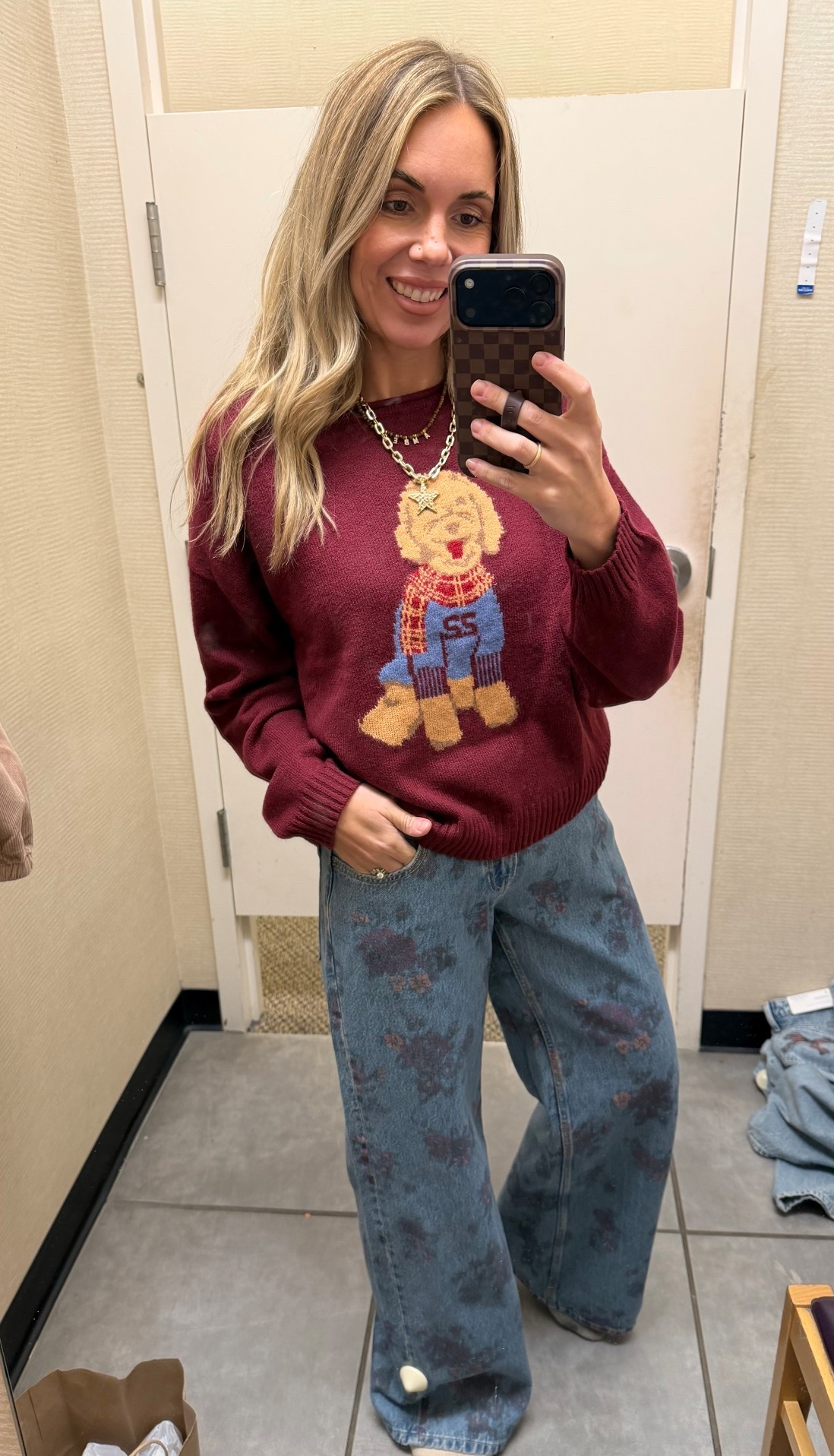 Size up in the sweater and jeans are TTS! No stretch in them because they’re an actual Jean material. 

#LTKGiftGuide #LTKootd