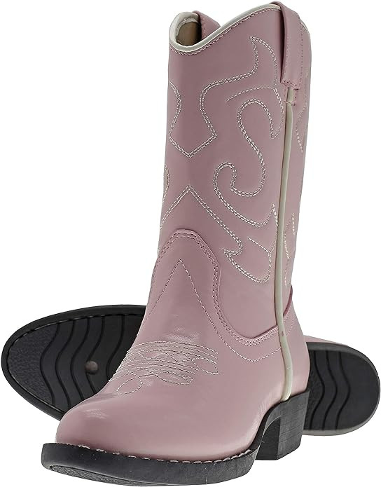 Canyon Trails Kids Lil Cowboy Pointed Toe Classic Western Rodeo Boots (Toddler/Little Kid) | Amazon (US)