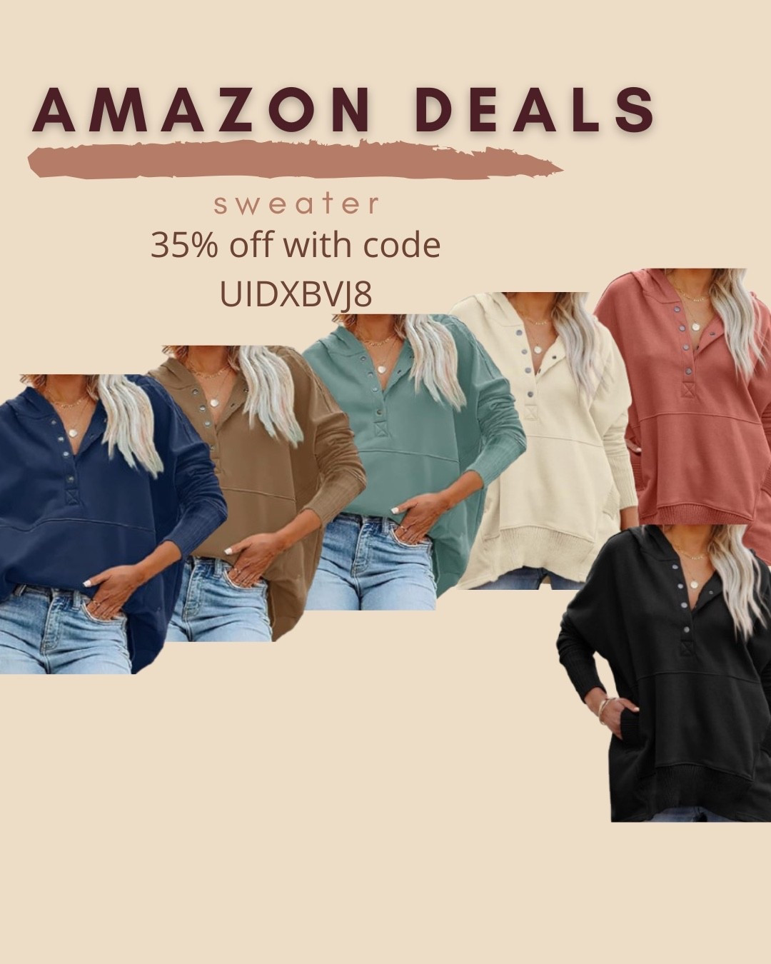 $18-$22 ends 5/13

Amazon fashion
Amazon deals
Henley sweater
Leggings sweater

#LTKSaleAlert