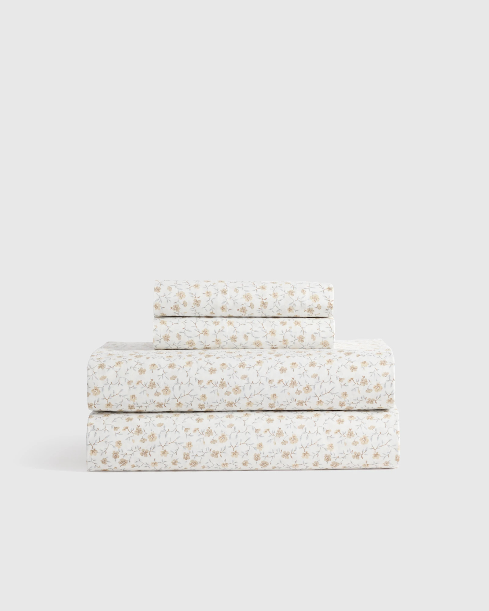 Classic Organic Percale Floral Sheet Set | Quince