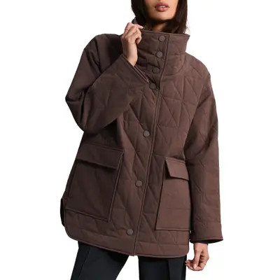 Rhone Monterey Water Repellent Quilted Jacket in Pure Black at Nordstrom, Size Small | Nordstrom