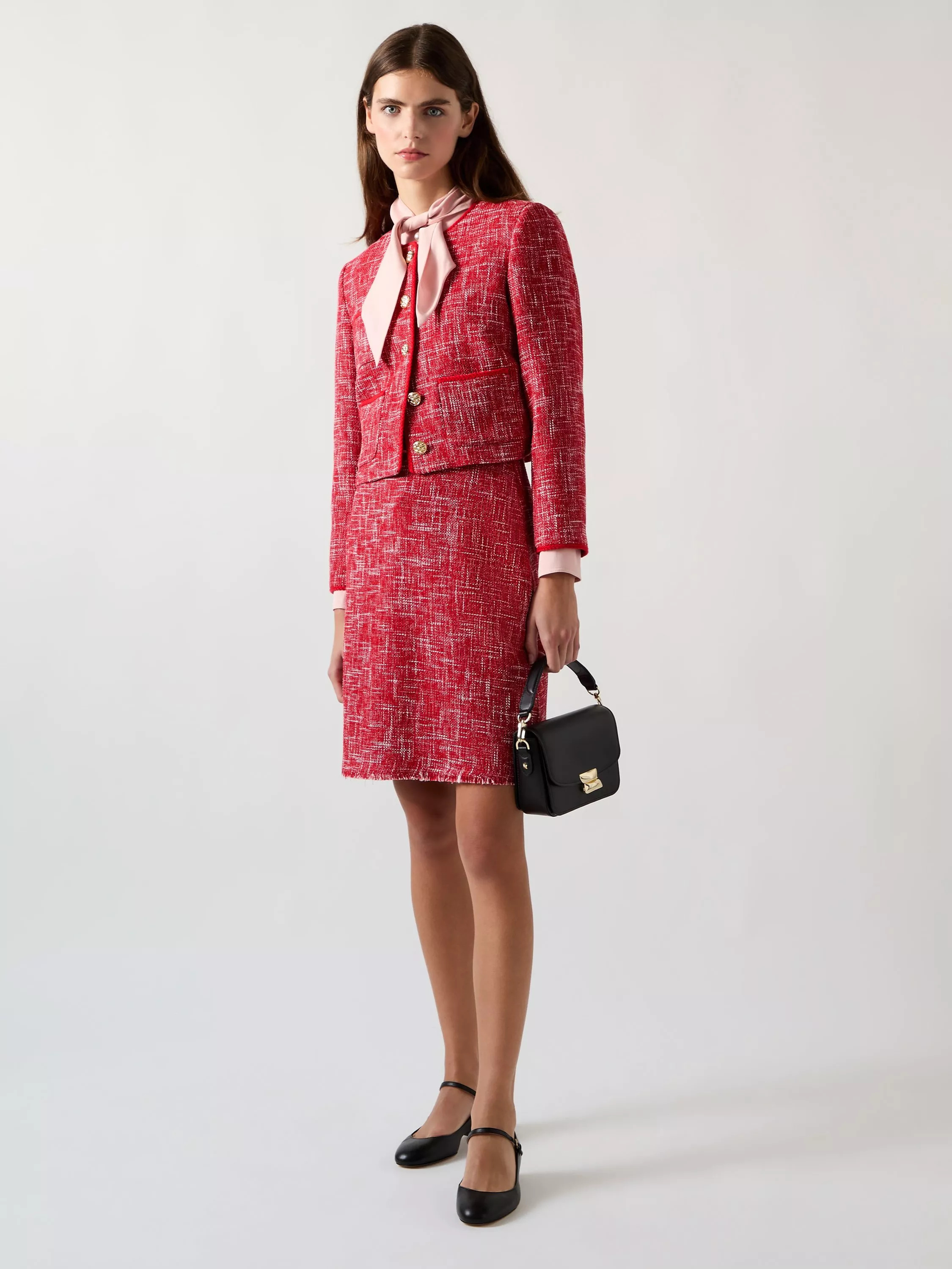 L.K.Bennett Alexa Tweed Jacket, Mul-red | John Lewis (UK)