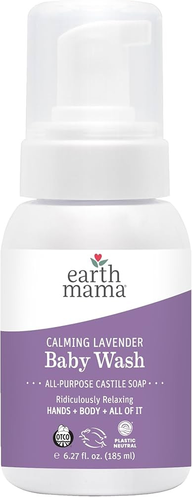 Earth Mama Calming Lavender Baby Wash Liquid Foaming Hand Soap, Organic All-Purpose Lavender Body... | Amazon (US)