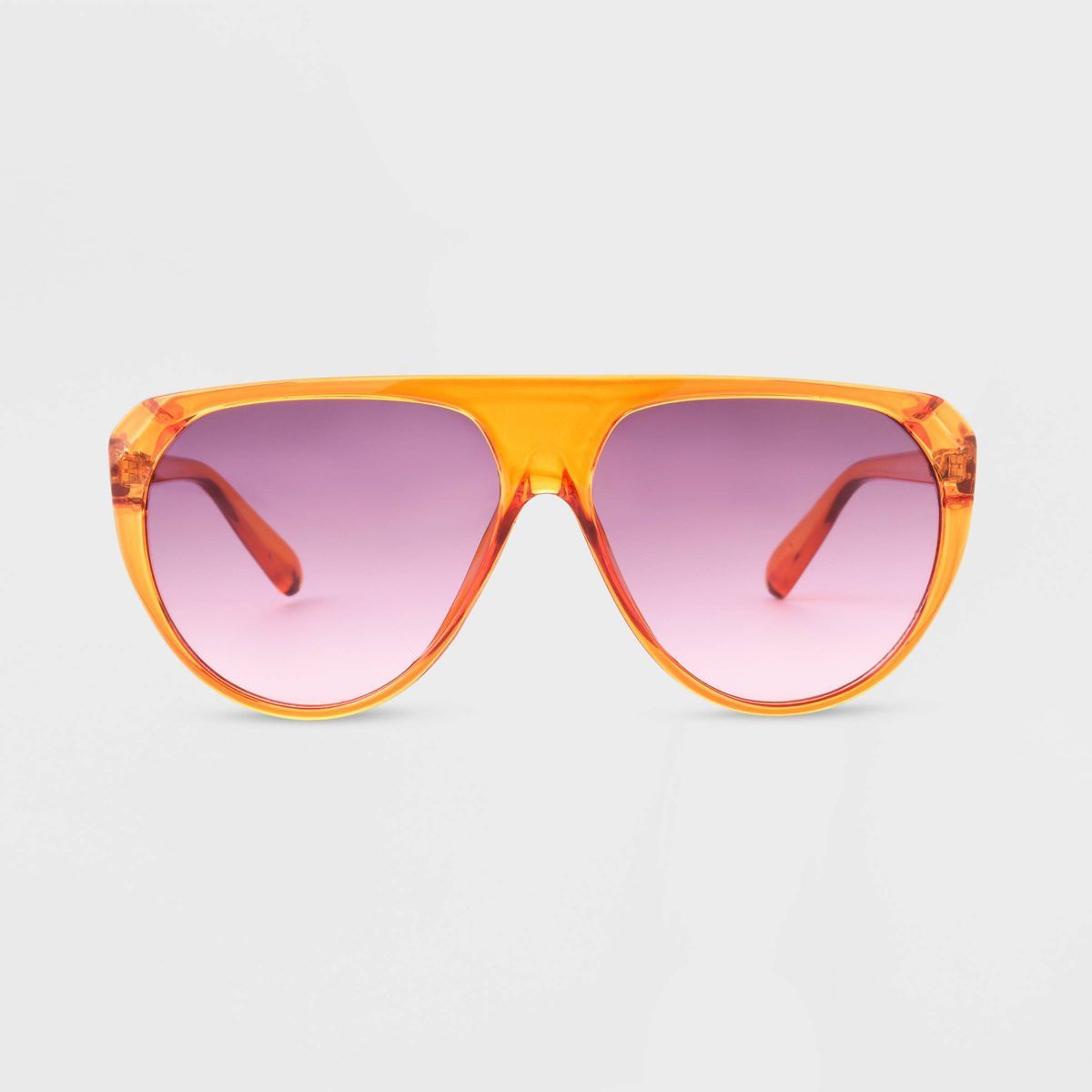 Women's Flat Top Cateye Sunglasses - Universal Thread™ Amber | Target
