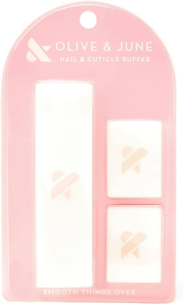 Olive & June Buffer Pack | 1 Full-Size + 2 Mini Nail Buffers for Manicures and Pedicures | Gentle... | Amazon (US)