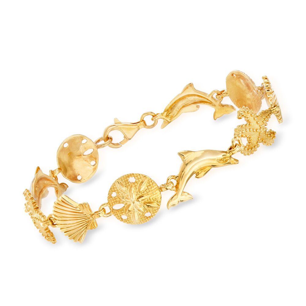 18kt Gold Over Sterling Sea Life Bracelet | Ross-Simons