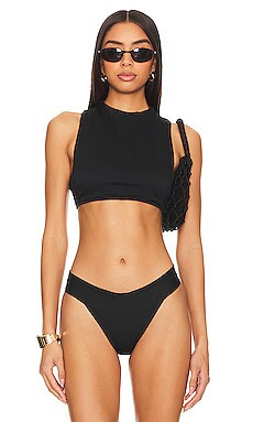 onia Gemma Bikini Top in Black from Revolve.com | Revolve Clothing (Global)