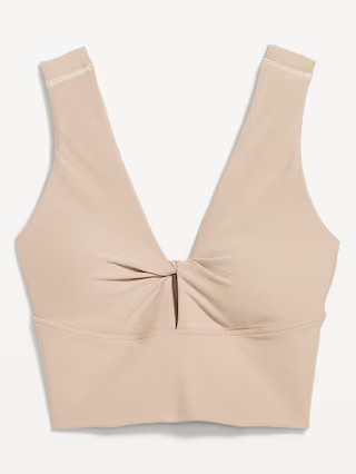Light Support PowerSoft Twist Longline Sports Bra | Old Navy (US)
