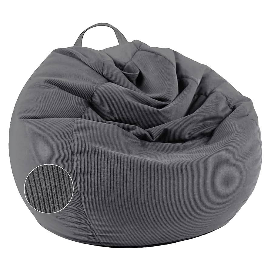 LPMOERA Stuffed Animal Storage Bean Bag Chair Cover (No Filler) For Kids and Adults.Pets Dogs/Cat... | Amazon (US)