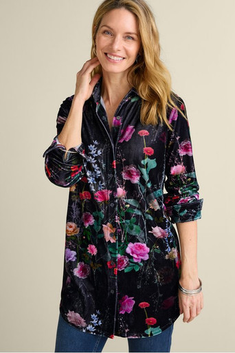 Velvet Boyfriend Tunic Shirt | Soft Surroundings
