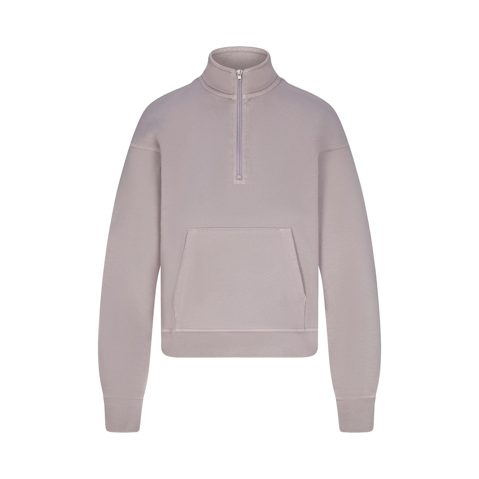 FRENCH TERRY SHRUNKEN HALF ZIP | OYSTER | SKIMS (US)