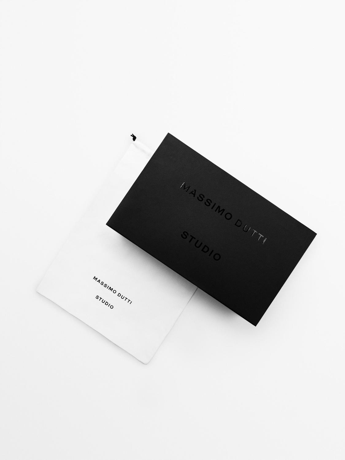 Patent-finish heeled cage sandals - Studio | Massimo Dutti US