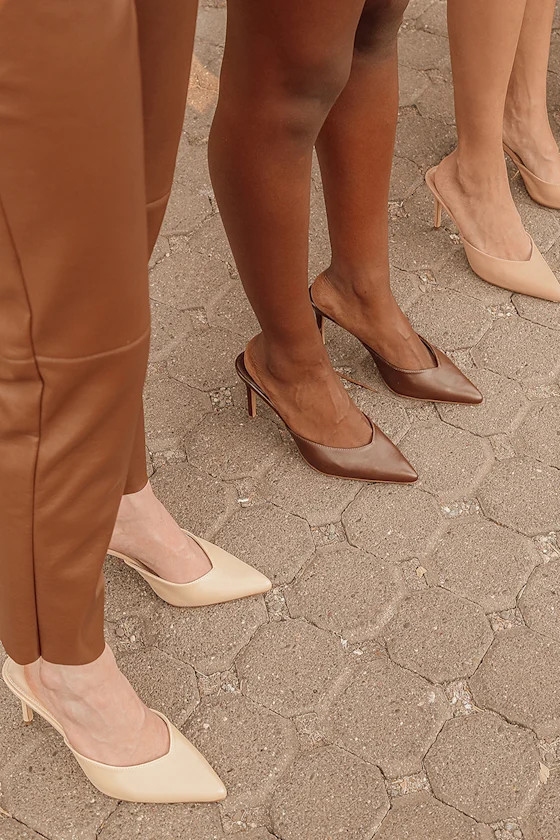 Frae Naked Espresso Pointed-Toe Mules | Lulus (US)