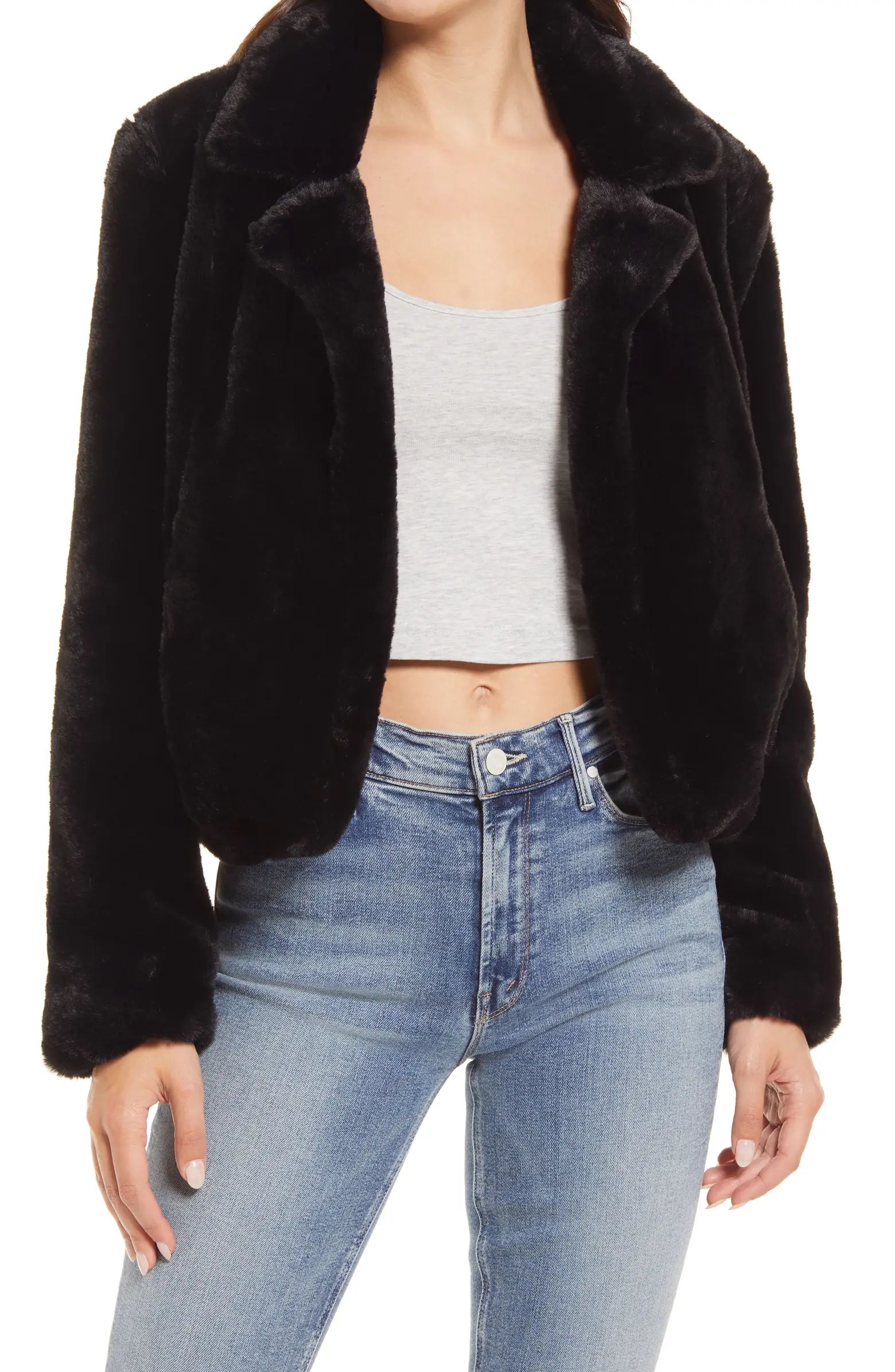 Cropped Faux Fur Jacket | Nordstrom