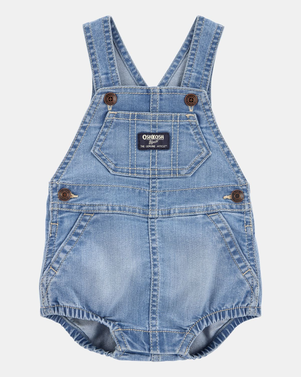 Baby Denim Bubble Romper - Blue | Carter's Inc