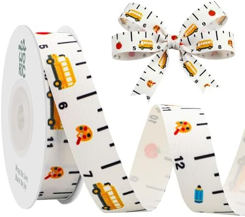 Ruler Ribbon 5/8" X 12 Yards Back to School Ribbon for Teacher Appreciation Gifts Back to School ... | Amazon (US)