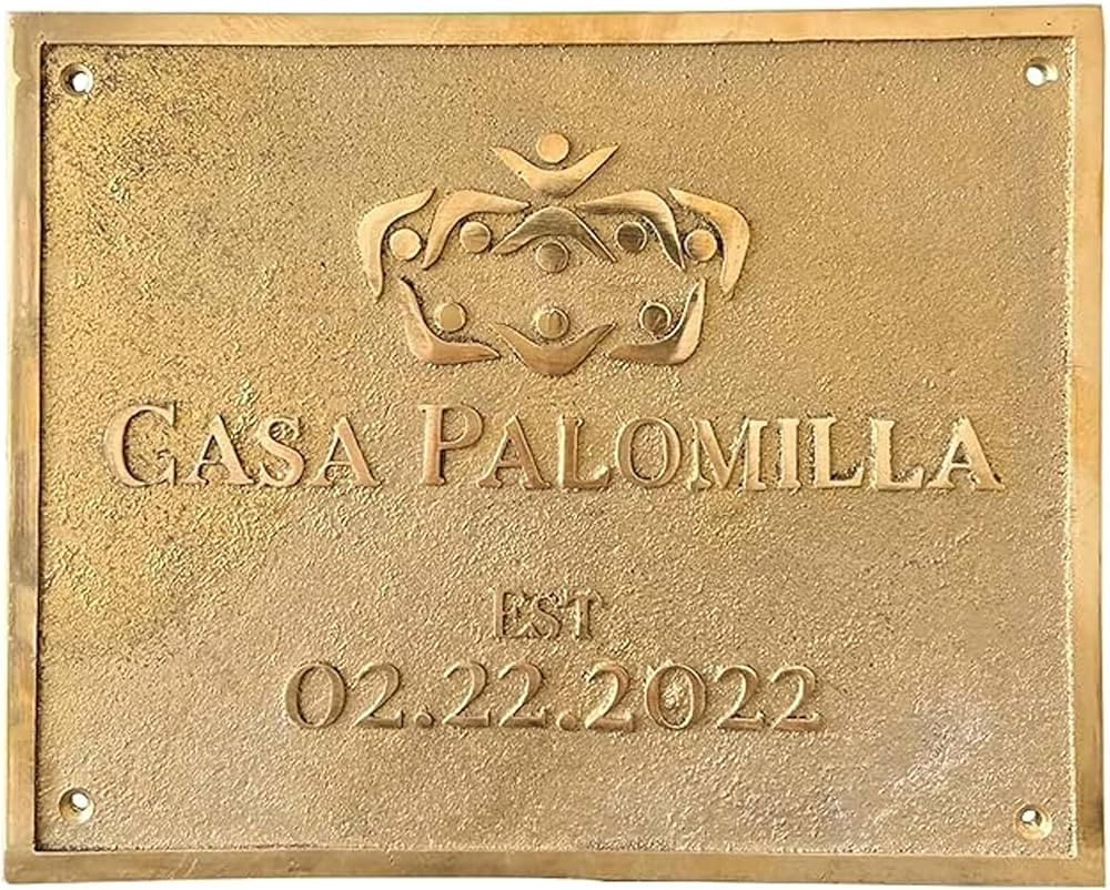 Sam Star Cast Brass Signs & Plaques| Custom Size, Custom Message| Home Decor Wall Mount Sign Plat... | Amazon (US)