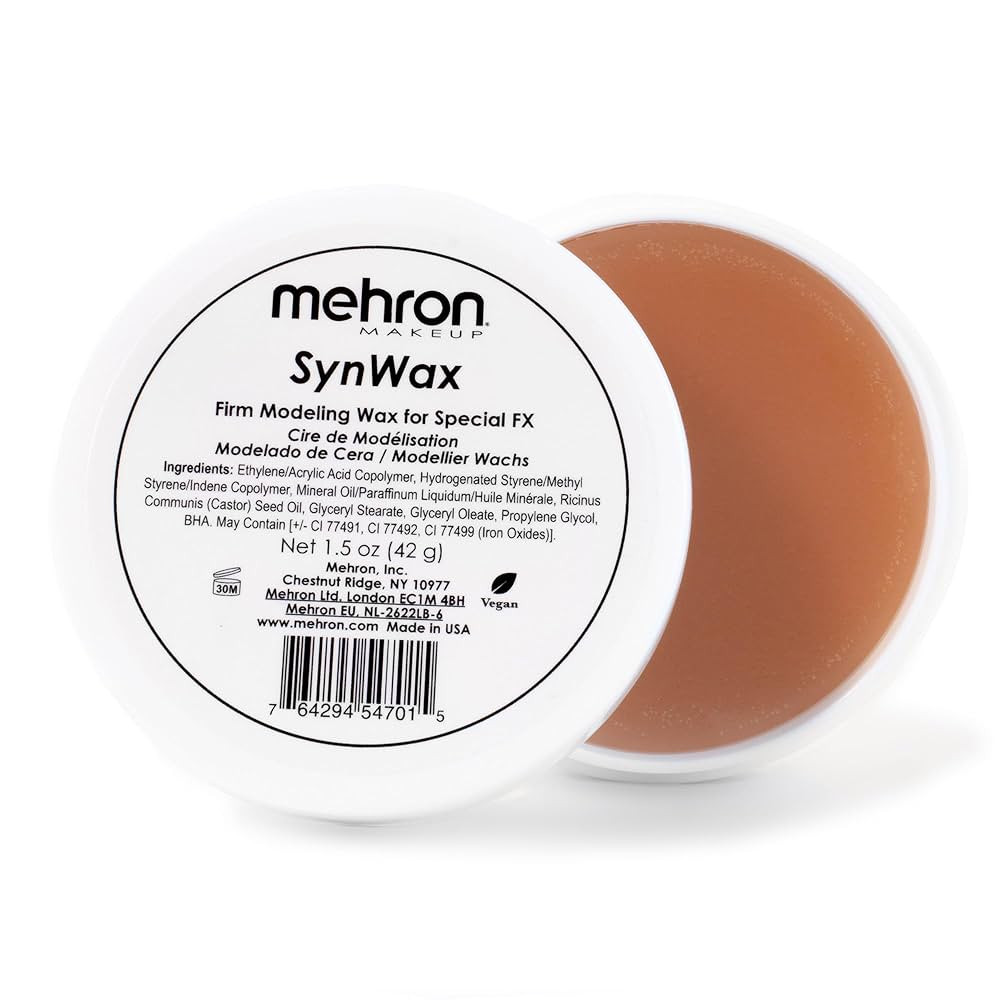 Mehron Makeup SynWax | Firm Modeling Wax for Special FX | Scar Wax SFX Makeup For Fake Scars, Fak... | Amazon (US)