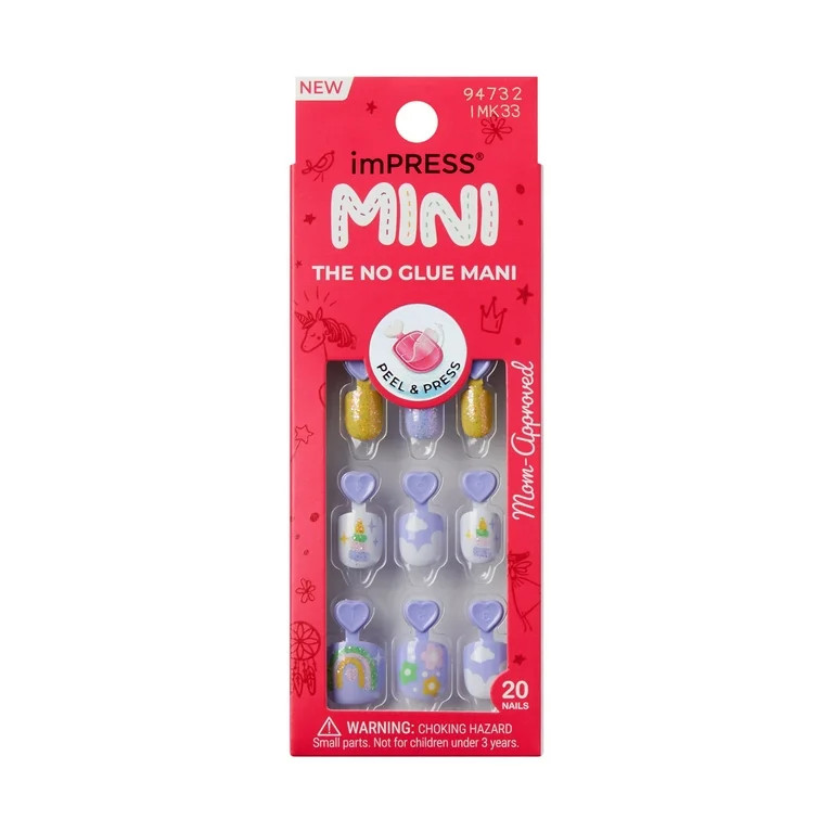 KISS Impresiona las Uñas Mini Press, la Mejor de Todas, Morada, Squoval para Niños, 20 Unidades | Walmart (US)